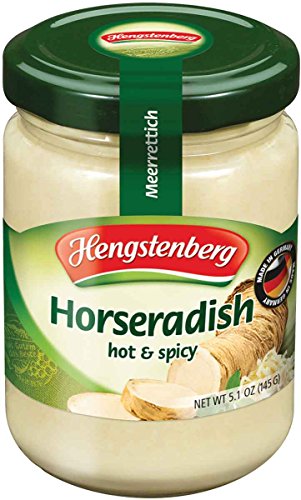 Hengstenberg Horseradish Hot & Spicy, 5.1-Ounce Jars (Pack of 12)