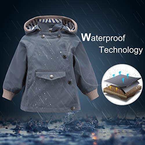 image for ACESTAR 100% Waterproof Rain Jacket Coat, Windproof Spring Fall Jacket