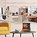 Air Choice Portable Electric Fireplace Stove Space Heater, Advanced Heating System Instant Warm, Adjustable Realistic 3D Flame &Quiet Fan, Overheat Tip-Over Protection, Easy Moving Indoor Outdoor Use