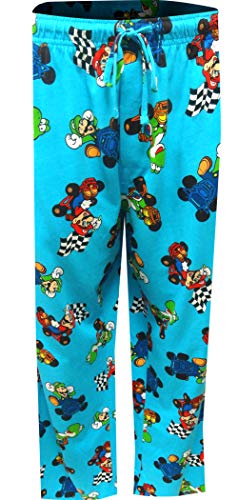 Super Mario Mariokart 8 Pajamas Blue Sleep Pants for Men