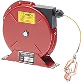Reelcraft 3050 50&rsquo; Spring Retractable Grounding Reel, Nylon Coated Cable Made From Industrial Grade Carbon Steel