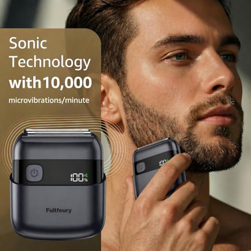 Electric Shaver for Men, 10000 RPM Foil Shaver for Close & Smooth Daily Shaving, Wet & Dry Electric Razor with 90 Min Runtime, USB-C Fast Charge, IPX7 Waterproof for Travel & Shower, Gifts for Father