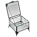 J Devlin Box 296 Clear Vintage Glass Box Decorative Keepsake Trinket Jewelry Box