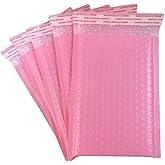 Small Poly Bubble Lined Mailers Padded 12 Pack 5x7 Inches Pink Shipping Envelopes Self Seal Mailer Waterproof, Shockproof and Dustproof(Pink 5x7 Inches-12pcs)