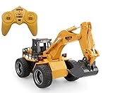 Huina 2.4Ghz Radio Control Alloy 6 Channel 4 Wheel Excavator Remote Control High Simulation Truck