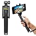 EZ-Snap 3-in-1 Self-Portrait Wireless Extendable Monopod Selfie Stick with Built-in Bluetooth Remote Shutter for iPhone 6, iPhone 6 Plus, iPhone 5, 5S, 5C, Android - Matte Black