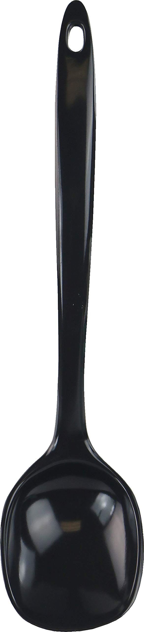 Reston Lloyd Cooking Spoon for Serving, Basting, Mixing, Heat Resistant, BPA Free Melamine 11 Inch Utensil with Ergonomic Handle, Black