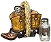 River's Edge Hand Painted Poly Resin Salt and Pepper Shaker Set (Cowboy Boot)