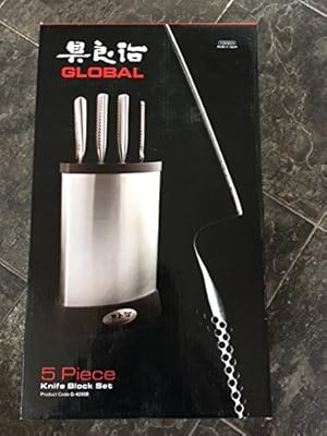 Global Knives 5 Piece Set 4 Knives And Storage Block Amazon Co Uk Kitchen Home