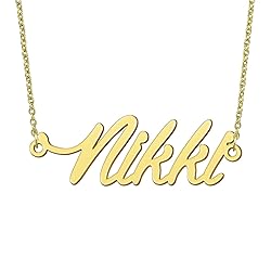 BYBWBL Nikki Name Pendant Necklace 18k Gold Plated