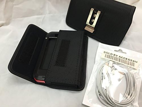 HORIZONTAL Heavy Duty Nylon Belt Clip Case Holster Pouch for IPHONE 6 plus 6s plus with Love Mei Waterproof Shockproof Aluminum Gorilla Glass Metal Case or lifeproof case