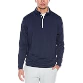 PETER MILLAR Mens Quarter Zip Knitwear, S, Blue
