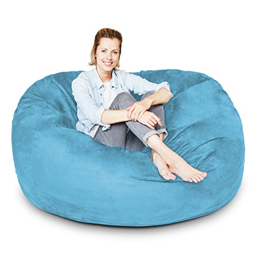 Lumaland Luxurious Giant 5ft Bean Bag Chair with Microsuede Cover Ultra Soft, Foam Filling