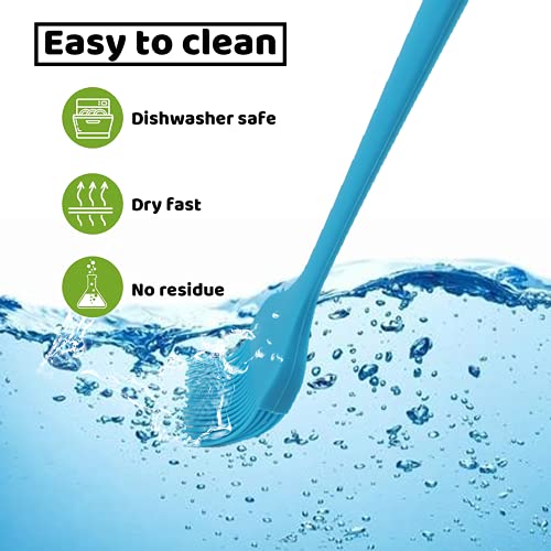 FADIKX 3Pcs Bbq Brushes for Sauce Silicone Basting Pastry Brush Spread Oil Butter Baste Pastries Cakes Meat Sausages Desserts, Food Grade, Dishwasher safe(Blue Red & Yellow)