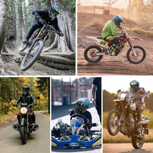 LBOYLOVE® Dirt Bike Helmets, Kids Motorcycle Helmet Youth, ATV Motocross Full Face Men Women, Off-Road Mountain Bike Helmet Adult with(Gloves Goggles Mask) DOT Approved 4 Pcs Set