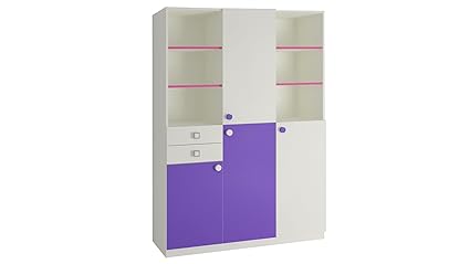 Adona Arcadia Large Kids Wardrobe Cum Bookshelf W 2 Drawers