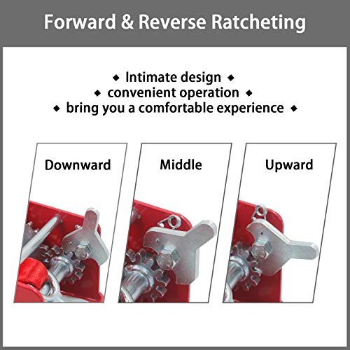 OPENROAD Boat Winch 2500lbs Hand Winch, with 32ft Red Strap and 2 Speed switchable, for Boat Trailer Towing Winch… - Image 4