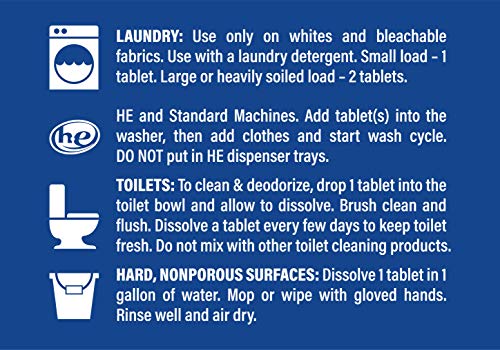 AMAZE! Ultra Concentrated Bleach Tablets for Laundry and Home Cleaning. (32 Count Original)