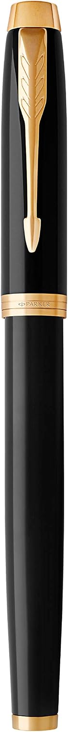 Parker IM Rollerball Pen, Black Lacquer with Gold Trim - Image 5
