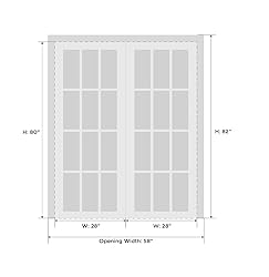 SARTODOORS French Double Panel Lite 56 x 80 with