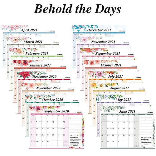 Standing Bible Verse Desk Calendar 2021, Desktop Scripture Calendar on