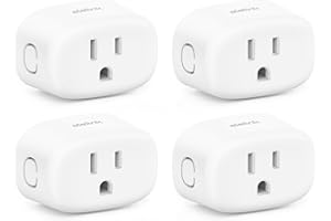 Elelink Smart Plug, Smart Plugs That Compatible with Alexa & Google Home, Smart Outlet with Retome Control, Timer & Schedule, WiFi Outlet for Home, No Hub Required, 2.4GHz Wi-Fi Only, 4 Pack