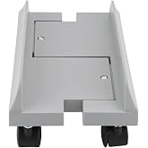 QANYEGN Mobile CPU Stand, Computer Case Holder, Removable Computer Tower Stand Rack with 4 Caster Wheels, for Home, Office Use(White)