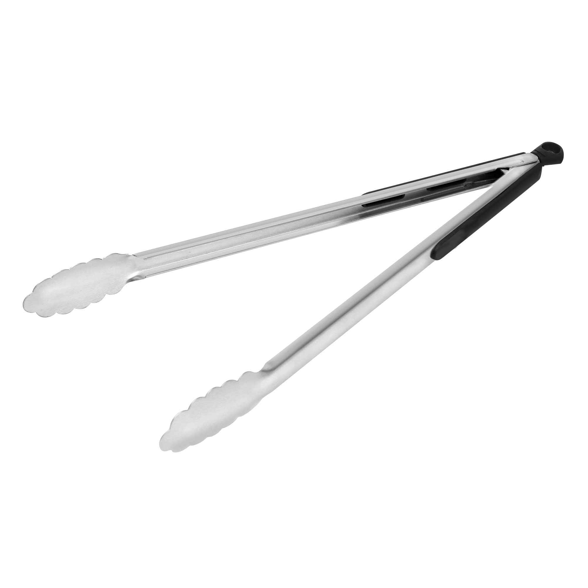 Amig - Fireplus Barbecue Tongs | Barbecue Accessories for Cooking | Stainless Steel | with Non-Slip Rubber Handle | Lightweight Kitchen Tongs | Heat Resistant | Dimensions: 34.5 cm