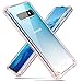 Hocase Galaxy S10 Case, Clear Hard Plastic Back Cover+Shockproof TPU Rubber Bumper Corners Hybrid Slim Protective Case for Samsung Galaxy S10 (SM-G973U) 6.1-inch 2019 - Rose Gold