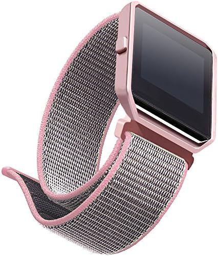 Dizywiee for Fitbit Blaze Nylon Bands with Metal Frame, Breathable Nylon Loop Replacement Bands for Fitbit Blaze Smart Fitness Watch