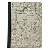 Michael Roger Topographical Map Decomposition Book, Grey Cover with Black Printing, 7.5 x 9.75 Inches, Grid Pages