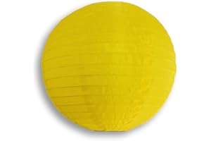 QUASIMOON PaperLanternStore.com 24 Inch Yellow Nylon Lantern, Durable Hanging Decoration