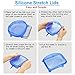 NEWBEA 12 Pack Silicone Stretch Lids, BPA-Free Silicone Food Covers, Reusable, Durable and Expandable to Fit Various Size and Shape of Containers,Microwave & Dishwasher Safe