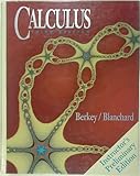 Hardcover Calculus Third Edition Instructors Preliminary Edition Berkey/Blanchard Book