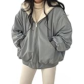 EMMIOL Womens Winter Coats Hooded Fleece Puffer Reversible Long Sleeve Oversized Full Zipper Warm Jackets