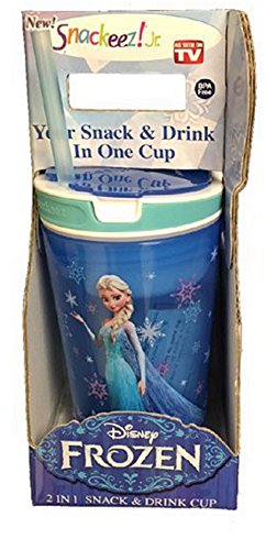 Snackeez Jr in Blue ~ Disney Elsa (2 in 1 Snack and Drink in One Cup)