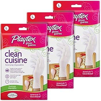 Amazon.com: Playtex CleanCuisine Disposable Gloves Large