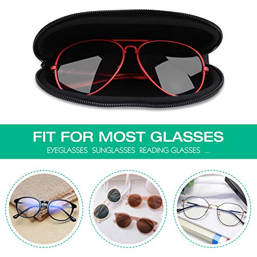 Rhino Valley Eyeglass Case, Ultra Light Weight Sunglasses Holder Portable Neoprene Eyeglass Soft Pouch with Clip - Lucky Tree