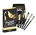 BEST 5 Piece Travel Makeup Brush Set + Bonus Compact Mirror Case - - GUARANTEED