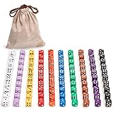 Yellow Mountain Imports Ultimate 6 Sided Dice Set Consisting of 100 Multicolored Dice with Rounded Corners and Dots - 16 mm