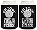 Funny Retirement Gifts for Men Oh Look It's I Don't Give a Damn O'Clock Retired Coworker Gag Gifts 2 Pack Can Coolie Drink Coolers Coolies Black