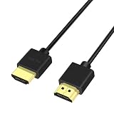 RIIPOO Thin HDMI Cable, Ultra Slim HDMI Male to Male Cable 6.6ft 4K 60Hz HDR Compatible with HDTV, PS5, Blu-Ray, PC Monitor, Projector