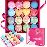 Peradix Bombe da Bagno 16PCS Set Regalo Vegane Palle Effervescenti Profumate Sal
