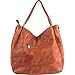 WISHESGEM Women Handbags Top-Handle Fashion Hobo Tote Bags PU Leather Shoulder Satchel Bags Brown,Medium