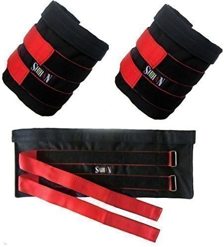 ORIGINAL SHIHAN Fitness Ankle Fitness Weights UN-FILLED (10kg) Capacity when Filled ,Exercise Fitness Gym Resistance Strength Training Running, Physio,Crossfit,Boxing Training