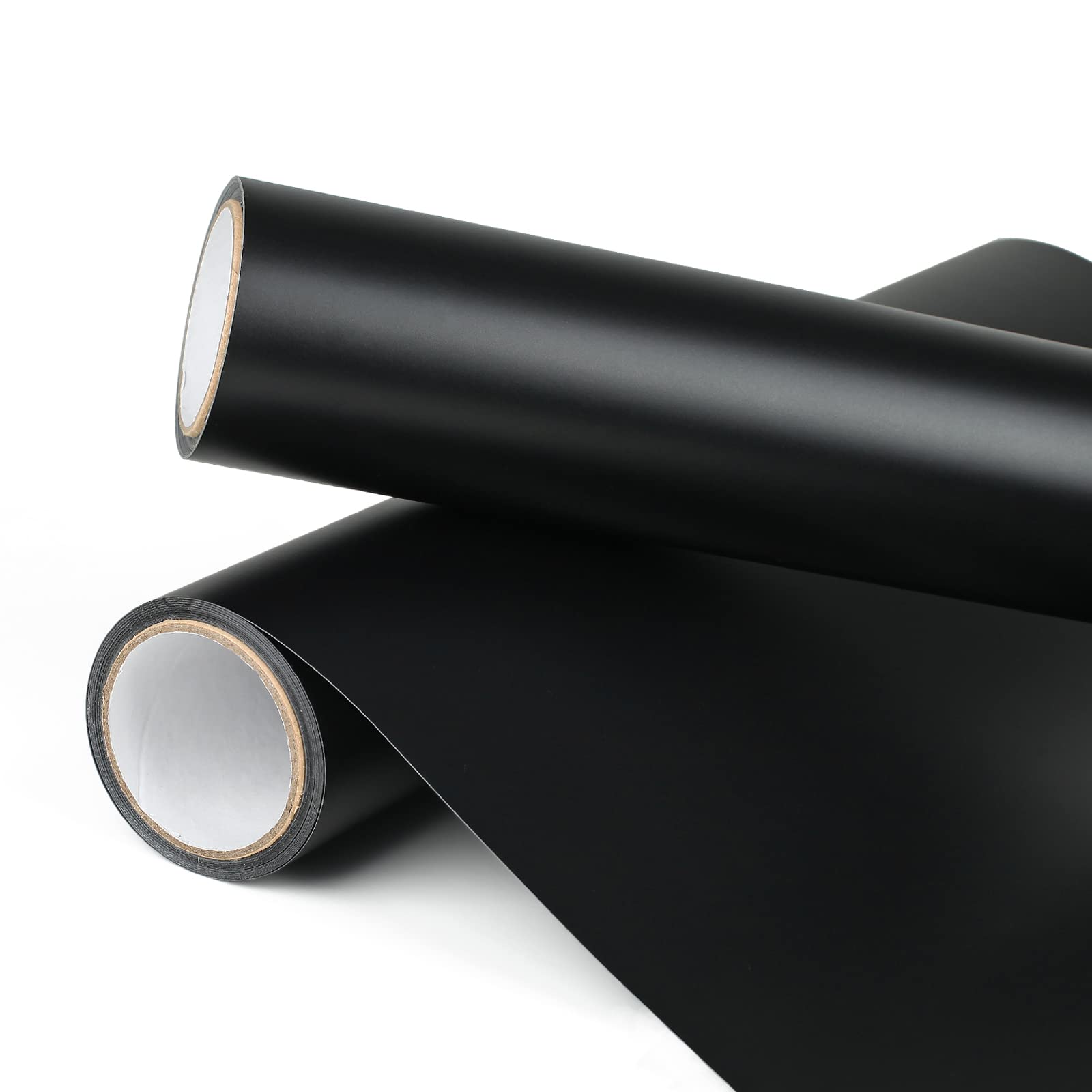 Prime Vinyl 11 Ft Black Vinyl Roll with PET Backing - 30.5 x 335.5 cm Matte Black Permanent Vinyl for Cutting Machine, Home Decal, Cups, Windows