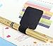 BronaGrand 5pcs Self-adhesive Leather Pen Holder with Elastic Loop for Notebooks, Journals,Calendars and Planners (Black)