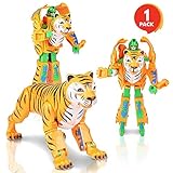 ArtCreativity Tiger-Robot Transformer Action Figure | 13 Moving Parts | Cool Transforming Tiger Toy for Kids | Fun Birthday Gift Idea for Boys and Girls | Cool Contest or Carnival Prize
