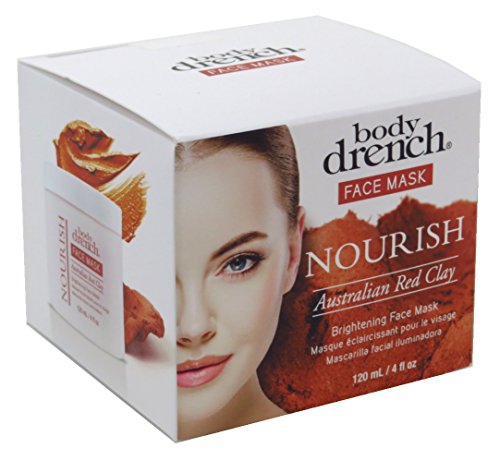 Body Drench Face Mask Nourish Australian Red Clay 4 Ounce Jar (120ml) (2 Pack)