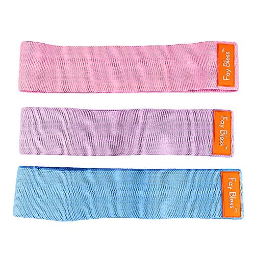 Fay Bless Resistance Bands Exercise Bands for Legs Butt Glute Training Fit Loop Booty Band for Men and Women - Set of 4 (Blue,Pink,Purple)